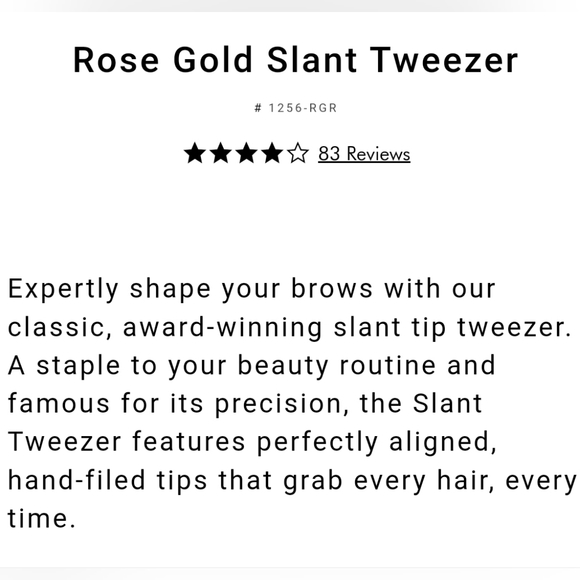 Tweezerman Rose Gold Slant Tweezer - Picture 5 of 16